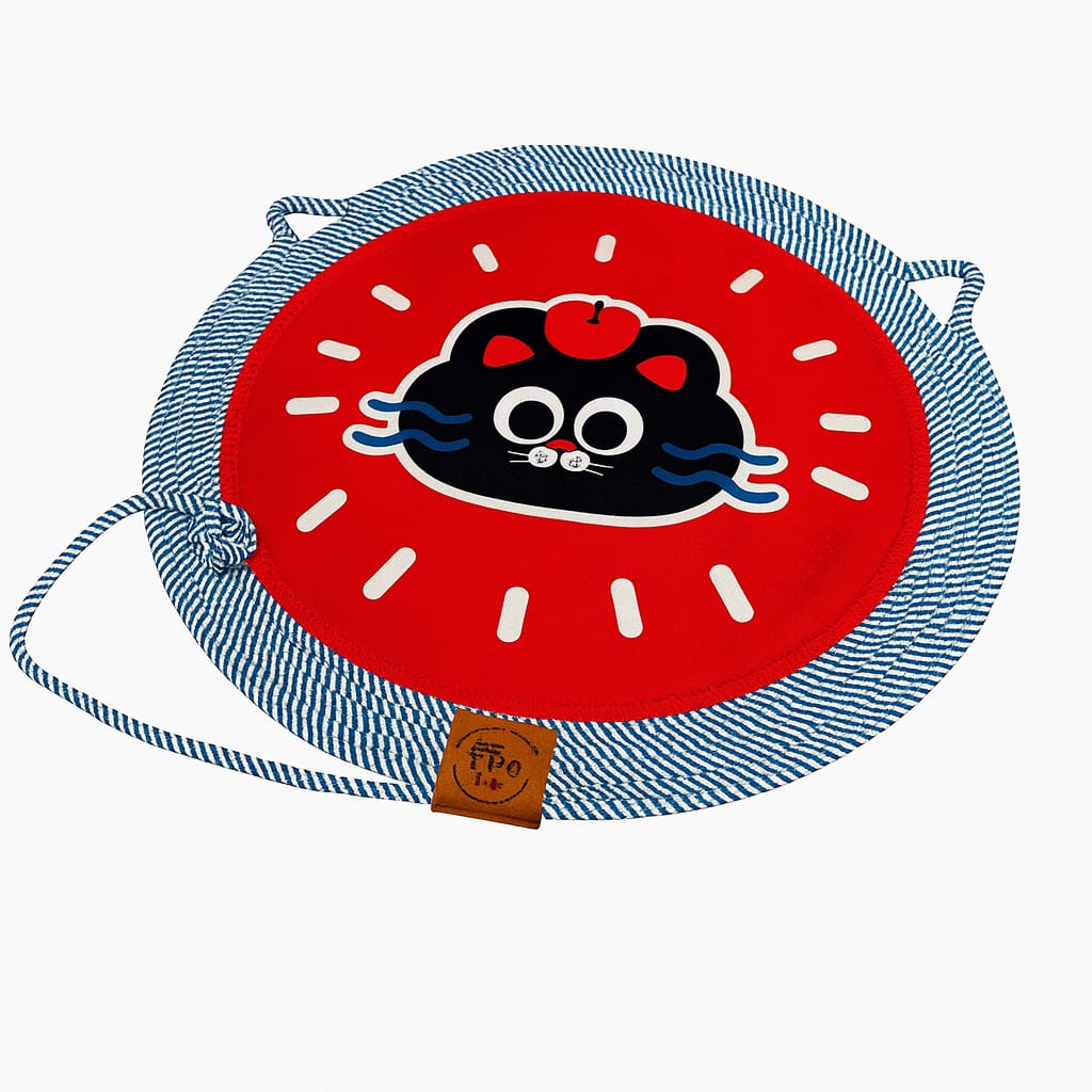 Cartoon Printed Multipurpose Woven Cotton Cord Cat Scratching / Scratcher Pad as Pet Bed with Teaser Ball