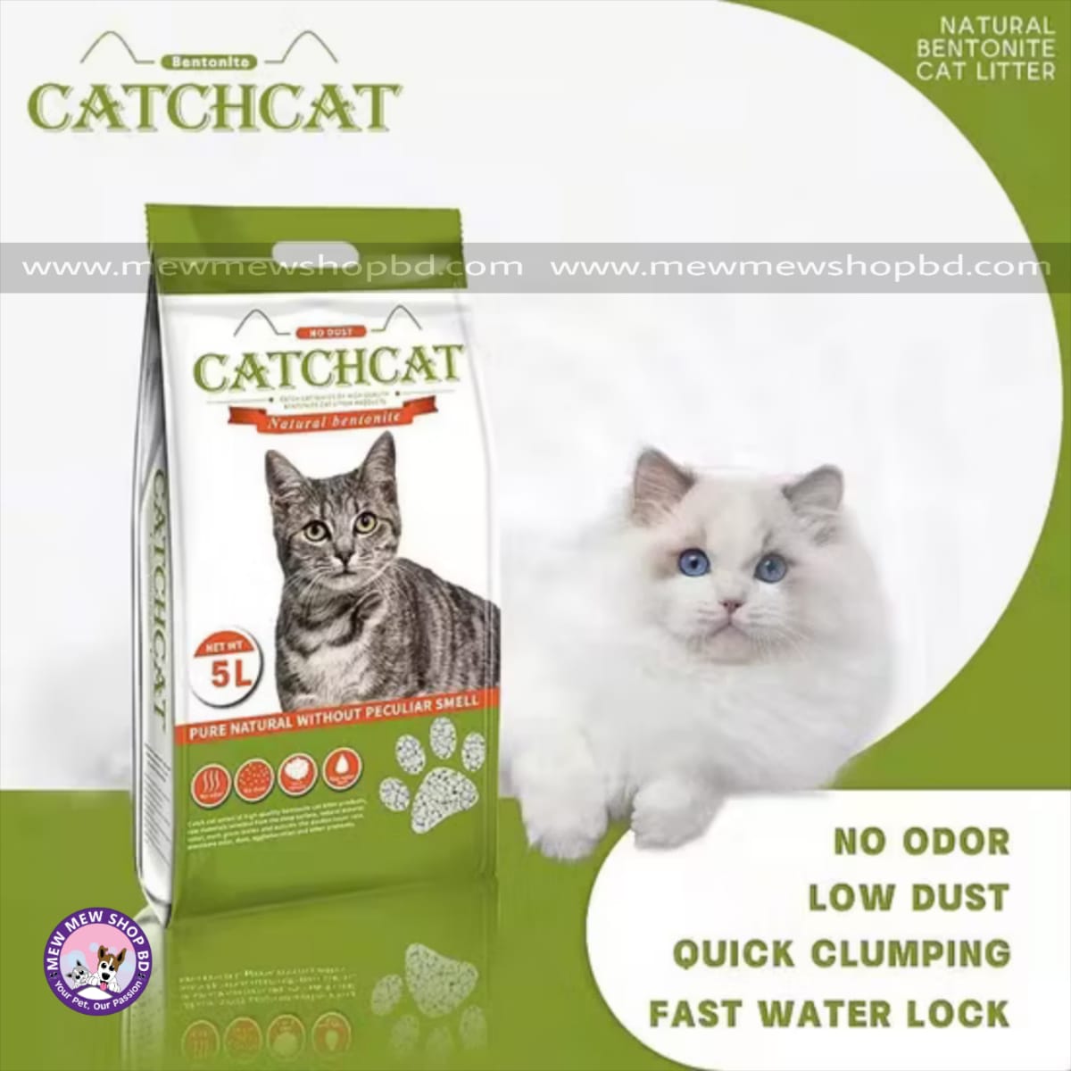 CatchCat Bentonite Cat Litter Apple 5L