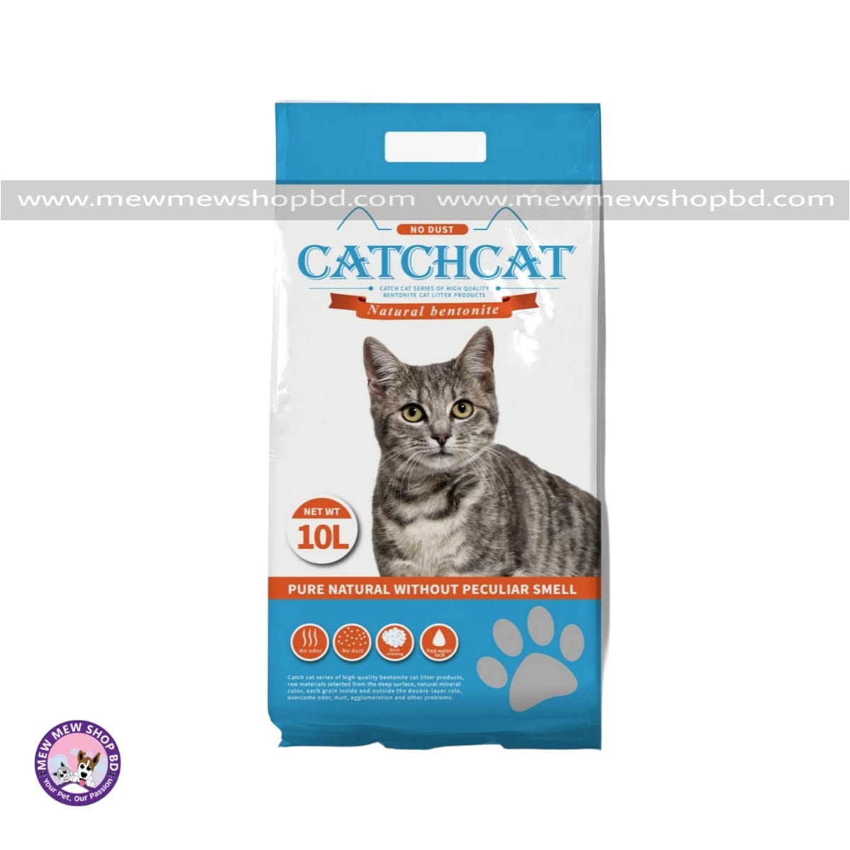 CatchCat Bentonite Cat Litter Lemon 10L