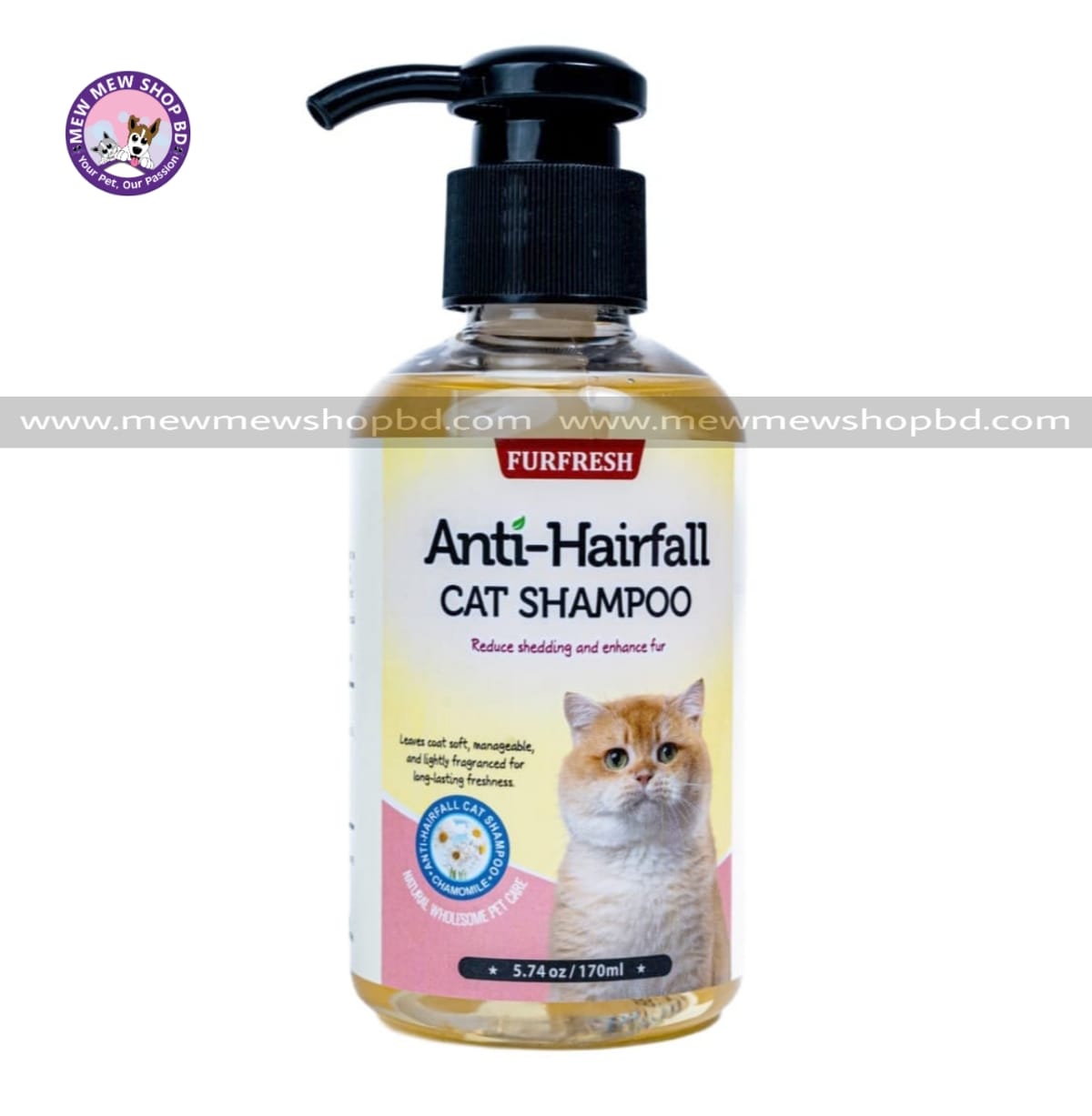 Furfresh Anti-Hairfall Cat Shampoo 170ml