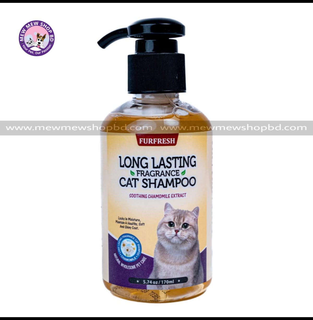 Furfresh Long Lasting Fragrance Cat Shampoo 170ml