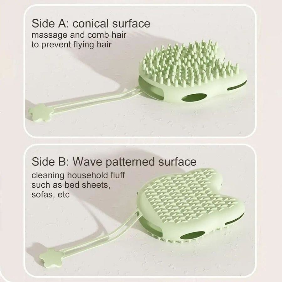 2 in 1 Pet Grooming Gloves Adorable Shape Pet Grooming Massage Glove and Bath Brush for Dogs Cats Rabbits  (1pcs)