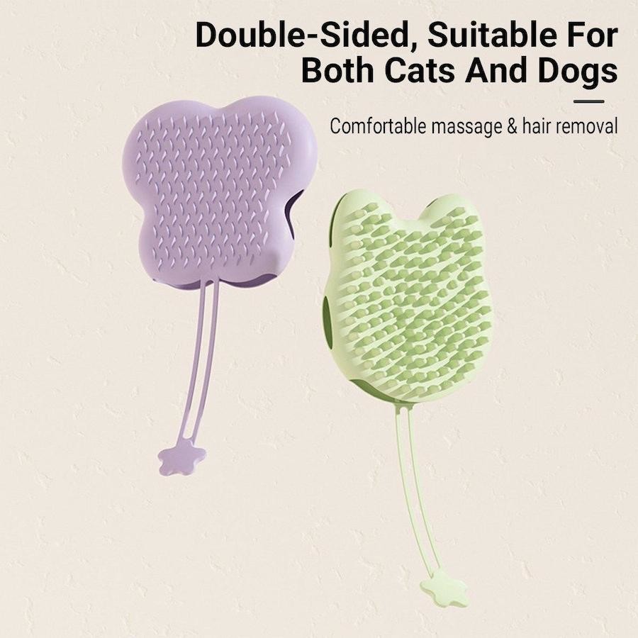 2 in 1 Pet Grooming Gloves Adorable Shape Pet Grooming Massage Glove and Bath Brush for Dogs Cats Rabbits  (1pcs)