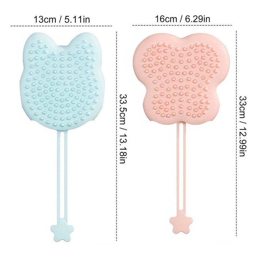 2 in 1 Pet Grooming Gloves Adorable Shape Pet Grooming Massage Glove and Bath Brush for Dogs Cats Rabbits  (1pcs)