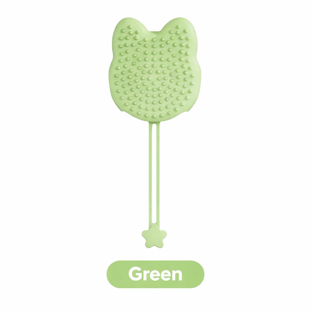 2 in 1 Pet Grooming Gloves Adorable Shape Pet Grooming Massage Glove and Bath Brush for Dogs Cats Rabbits  (1pcs)
