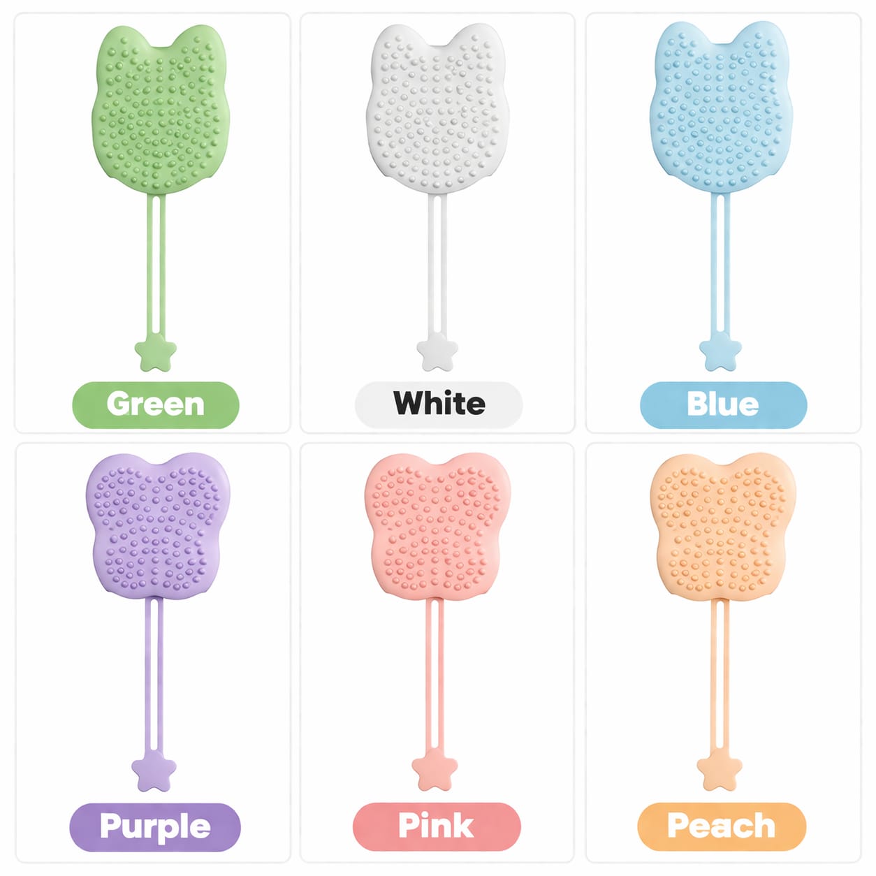 2 in 1 Pet Grooming Gloves Adorable Shape Pet Grooming Massage Glove and Bath Brush for Dogs Cats Rabbits  (1pcs)