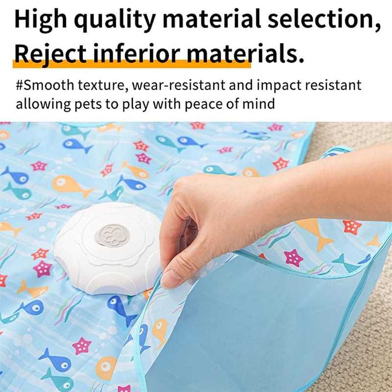 Automatic Hide and Seek Cat Toy with Moving Single Feather for Indoor Cats with USB Rechargeable