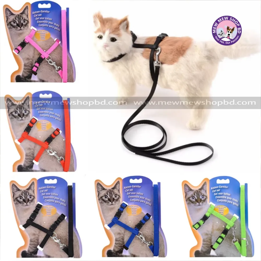 Cat Plain Harness with Leash and Adjustable for Pet cat
