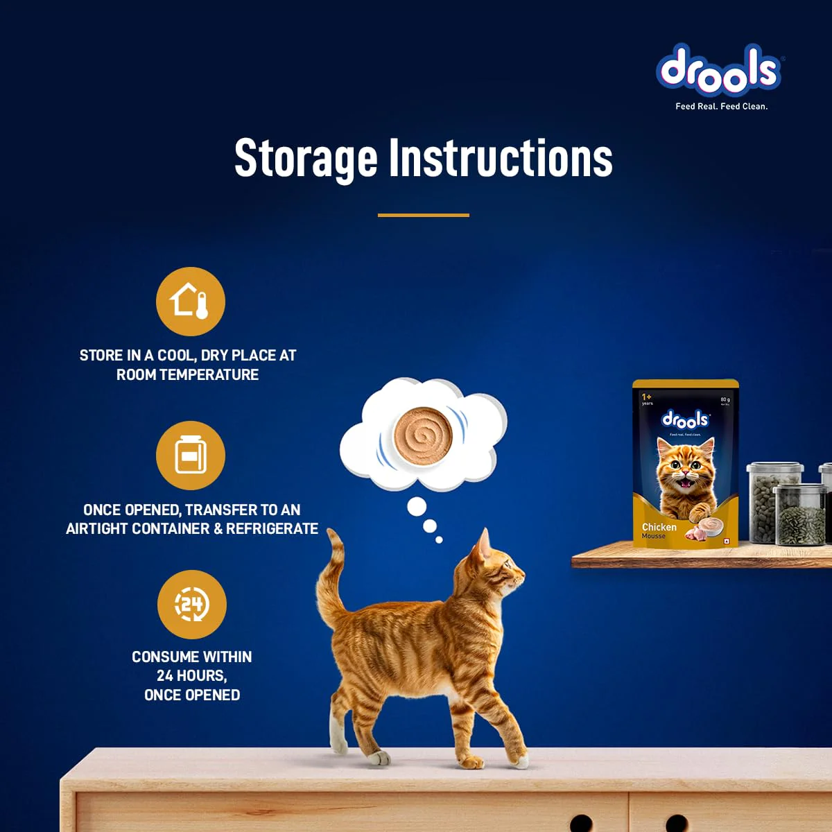 Drools Adult Cat Pouch Chicken Mousse Flavor 80g