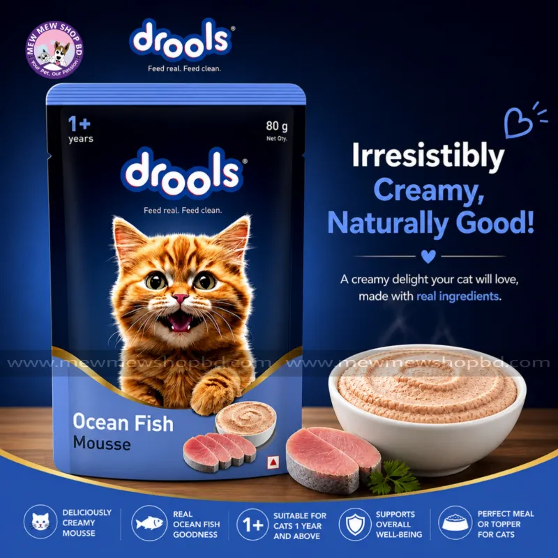Drools Adult Cat Pouch Ocean Fish Mousse Flavor 80g
