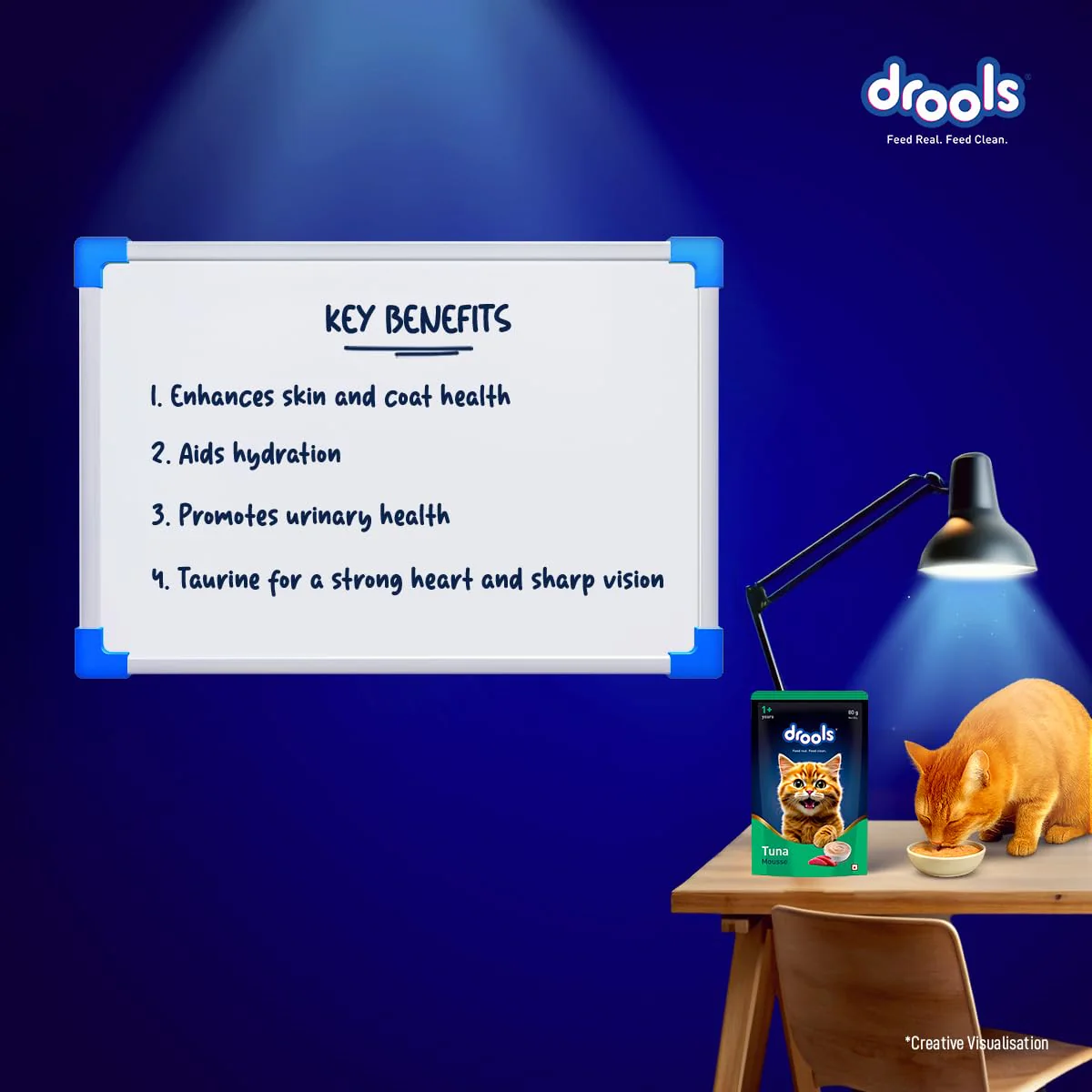Drools Adult Cat Pouch Tuna Mousse Flavor 80g