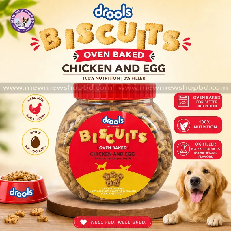 Drools Dog Treat Biscuit Chicken And Egg Flavor 400G ( All Life Stage )