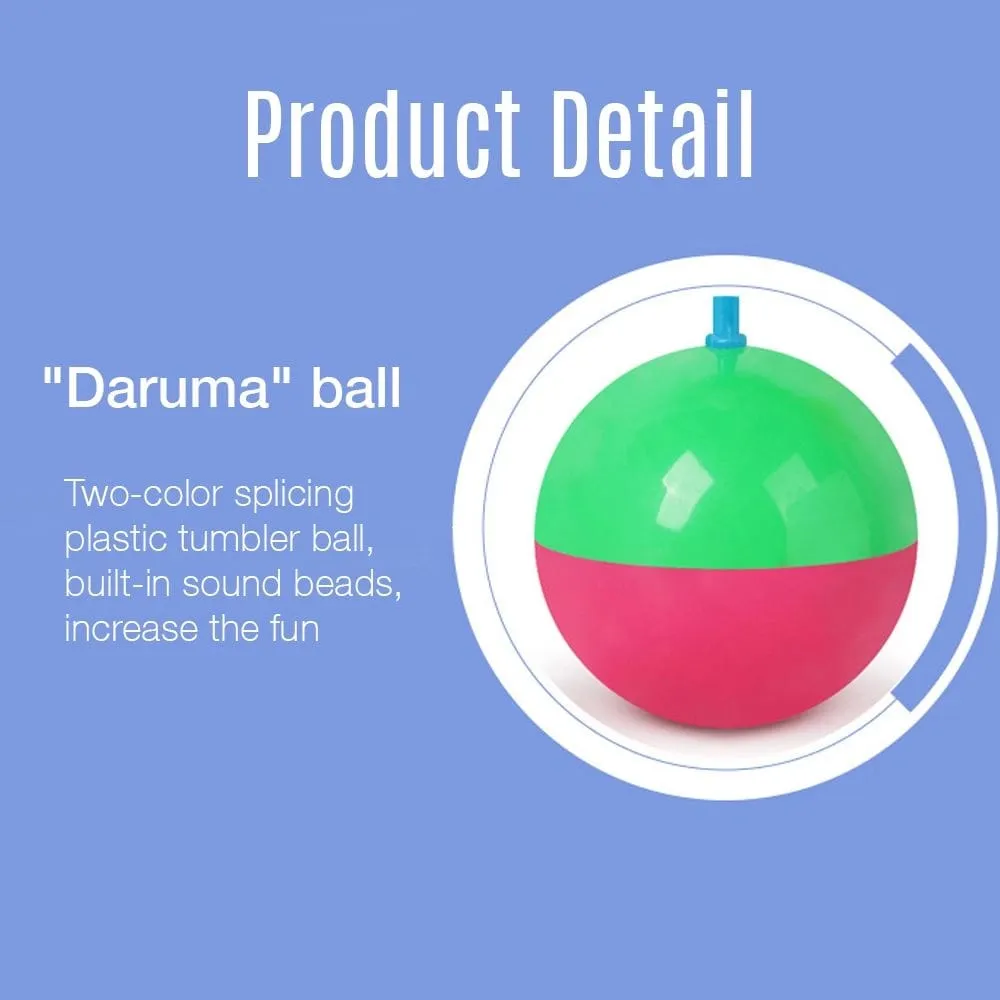 Feather Tumbler with Plastic Ball Toy for Pet Cat 1Pcs