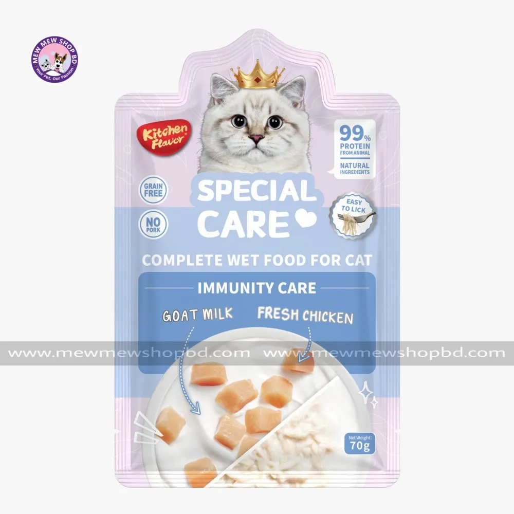 Kitchen Flavor Special Care Immunity Care Complete Wet Cat Food Pouch for All Life Stages 70g