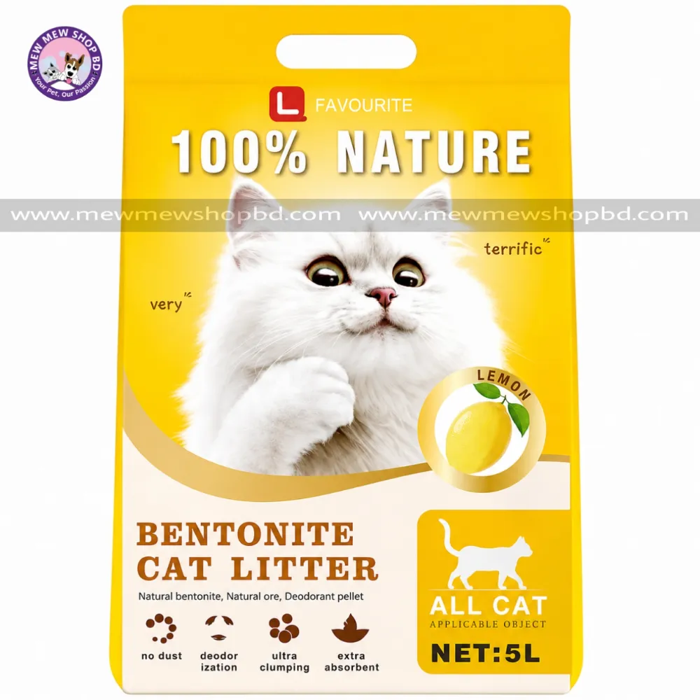 L Favourite Bentonite Cat Litter Lemon Flavor 5L