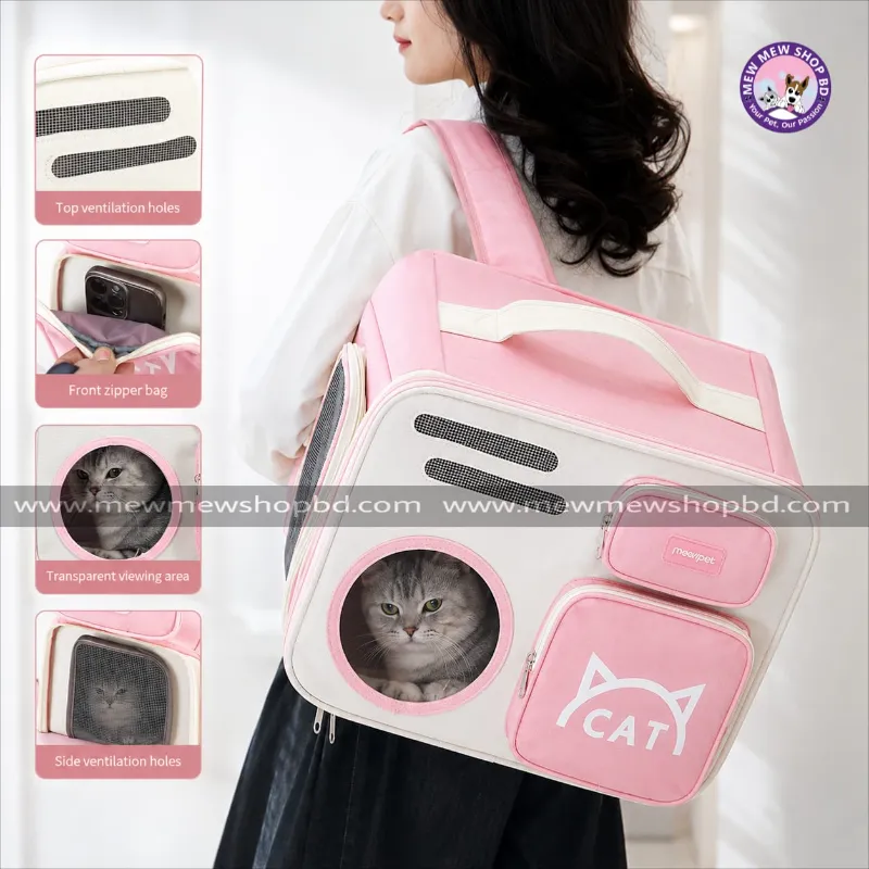 Moorpet Radio Edition Ventilated Comfortable Carrier Backpack for Pet Cat