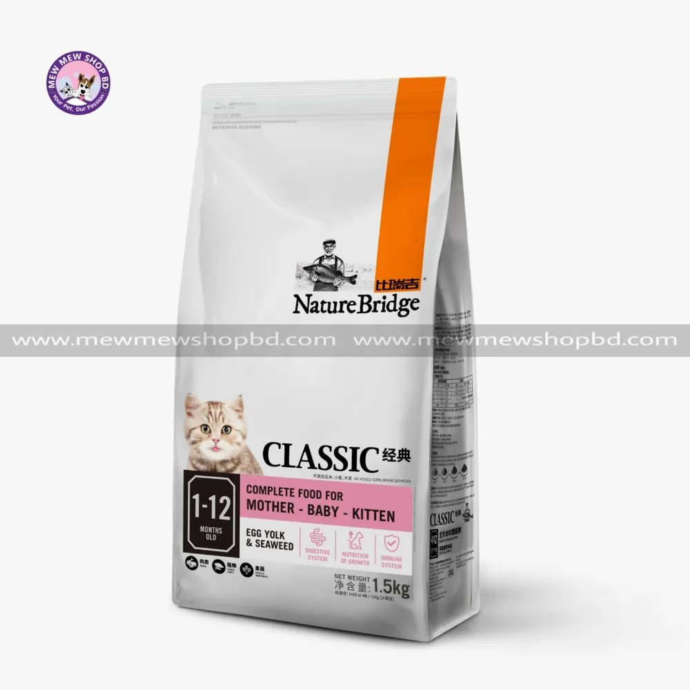 Nature Bridge Classic Complete Cat Food for Mother, Baby & Kitten 1.5kg