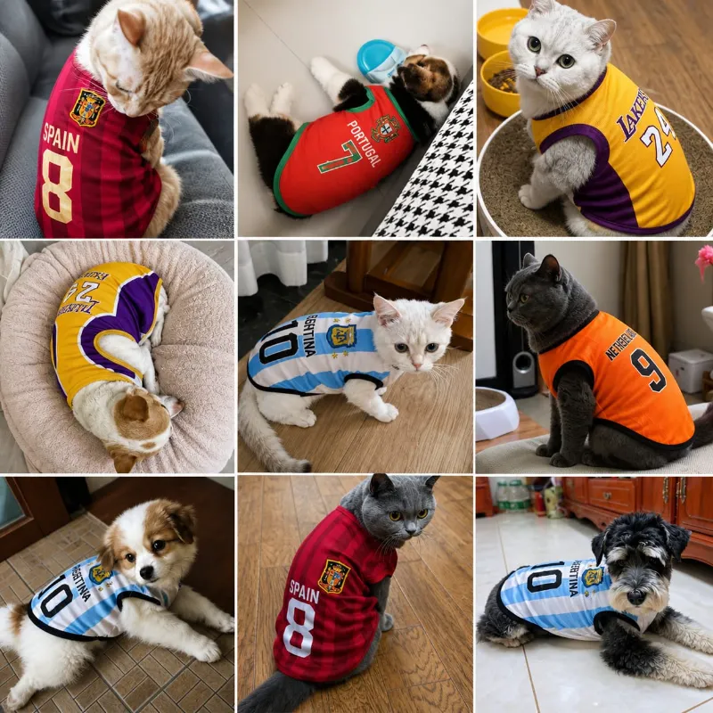 Pet Cat Sleeveless Football Team Jersey Dress / Tshirts ( No Exchange)
