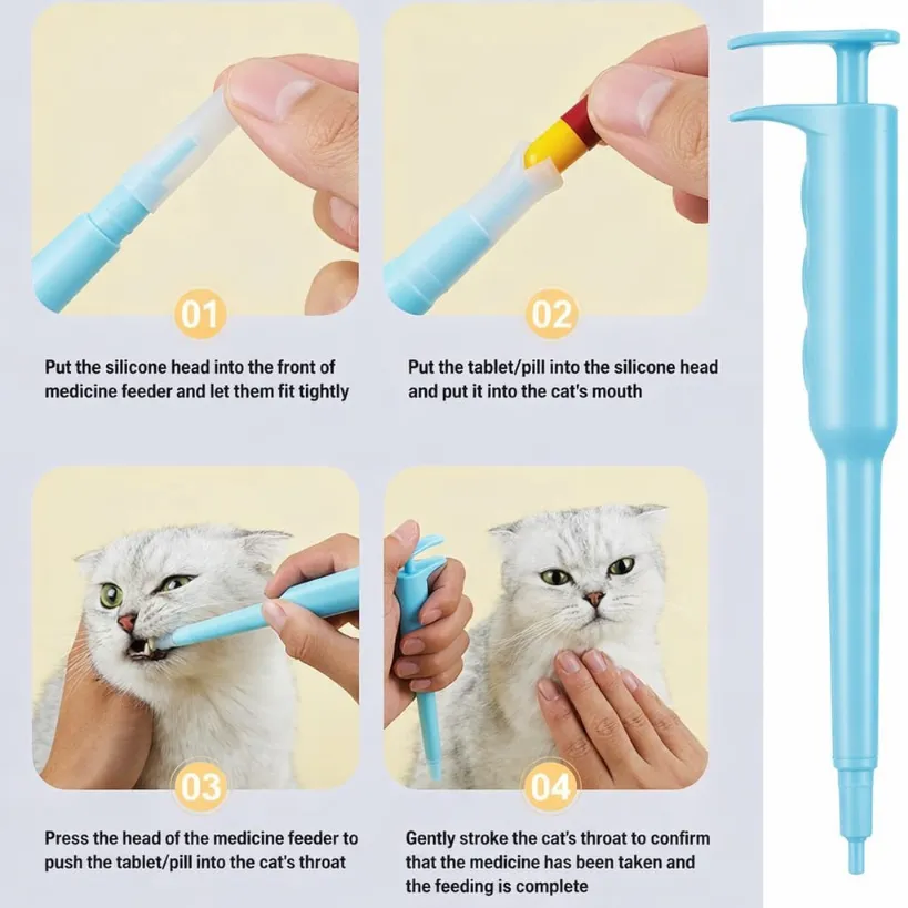 Pet Medicine Feeder / Pill Popper Easy to feed Tablets for Cat & Dog (Random Colour)