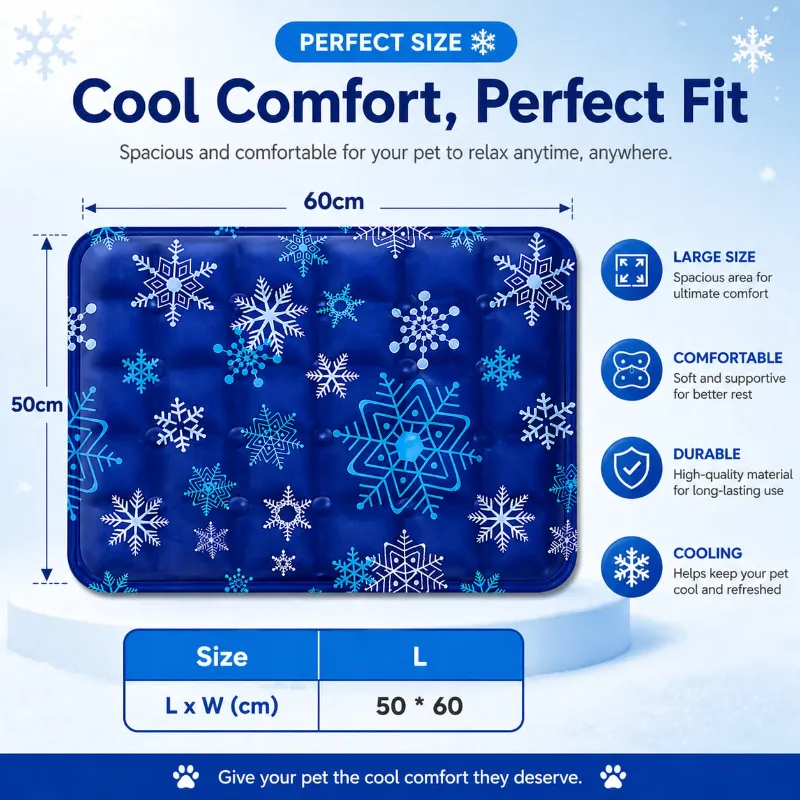 Premium Pet Cooling Mat & Sleeping Pad for Summer Time with Gel Cooling System
