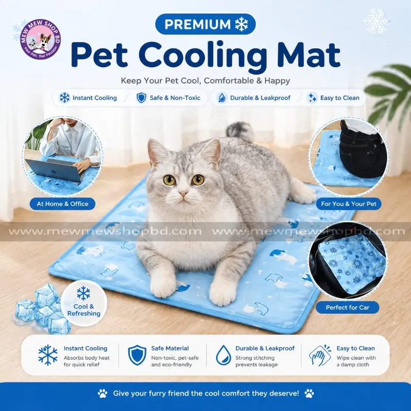 Premium Pet Cooling Mat & Sleeping Pad for Summer Time with Gel Cooling System