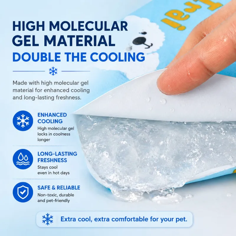 Premium Pet Cooling Mat & Sleeping Pad for Summer Time with Gel Cooling System