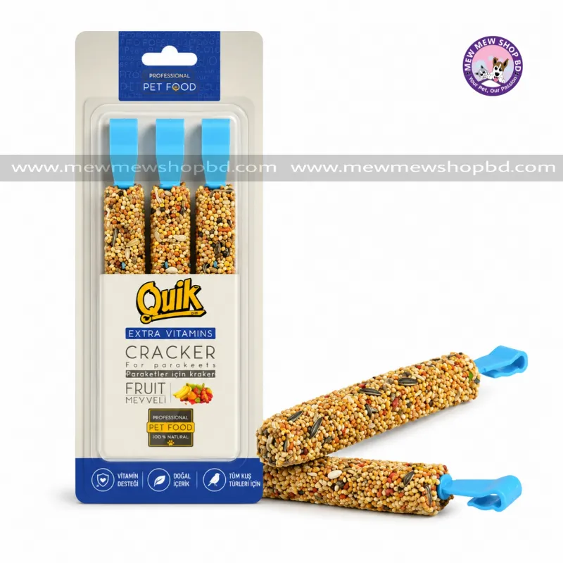 Quik Triple Honey Cracker Stick for Parakeets 3pcs Pack