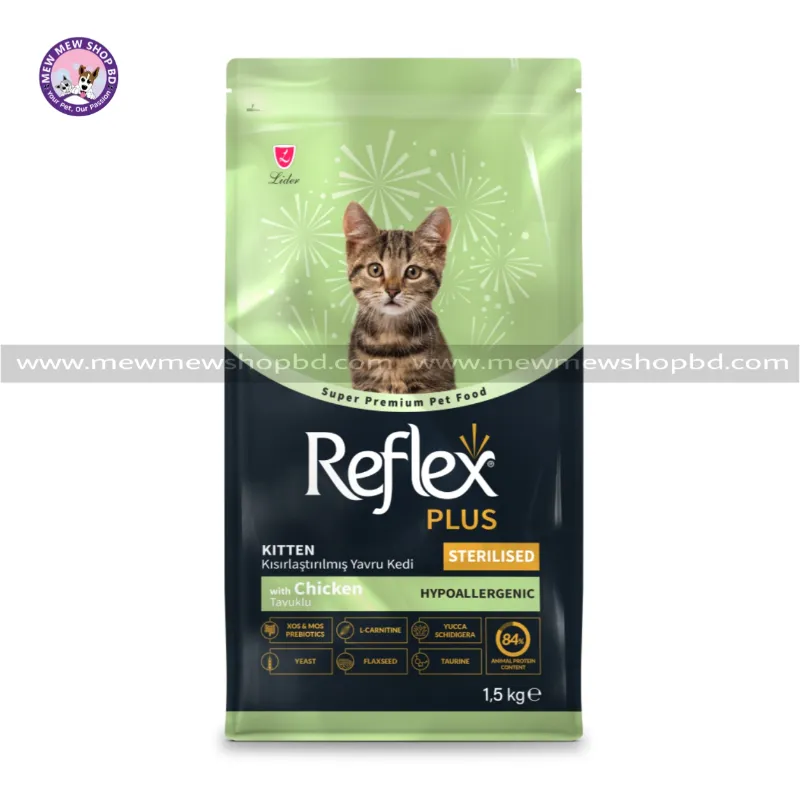 Reflex Plus Kitten Cat Food Sterilised with Chicken 1.5kg