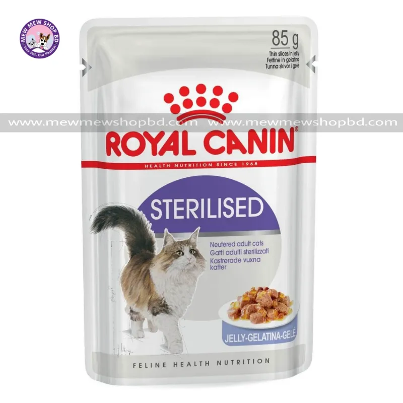 Royal Canin Sterilised Wet Food Pouch in Jelly 85g
