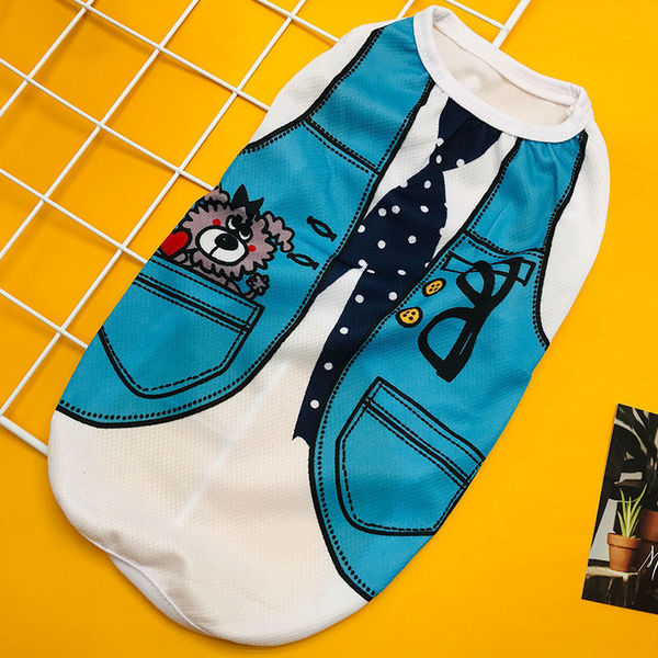 Teddy Design Soft Fabric Pet Cat Sleeveless Dress / Tshirt for Summer & Easy to Wear ( No Exchange)