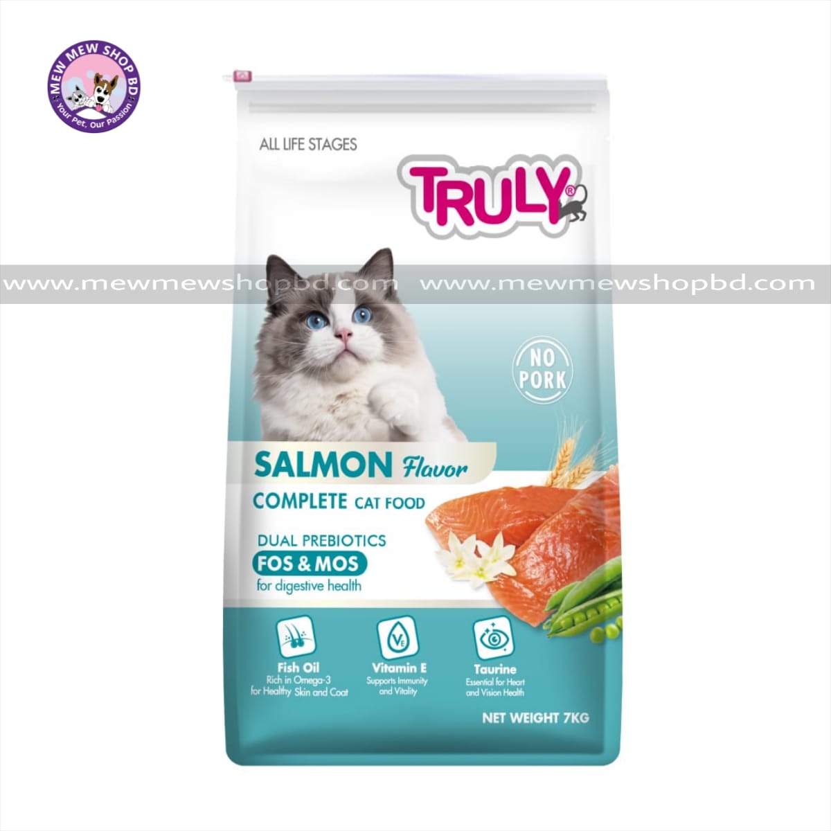 Truly All Life Stages Dry Cat Food Salmon Flavor 7kg