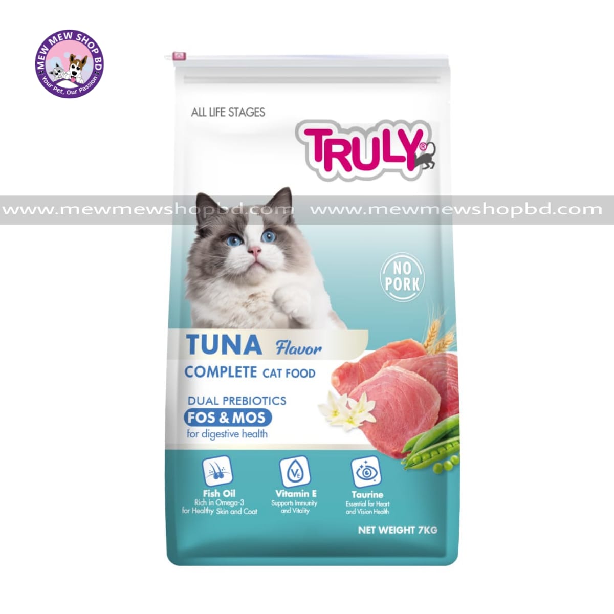 Truly All Life Stages Dry Cat Food Tuna Flavor 7kg