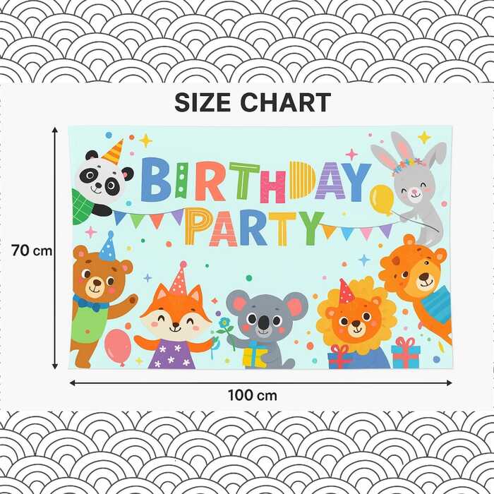 Pet Cat & Puppy Happy Birthday Tapestry Photo Background Cloth including Hanging Clips for Party Decoration Background Wall