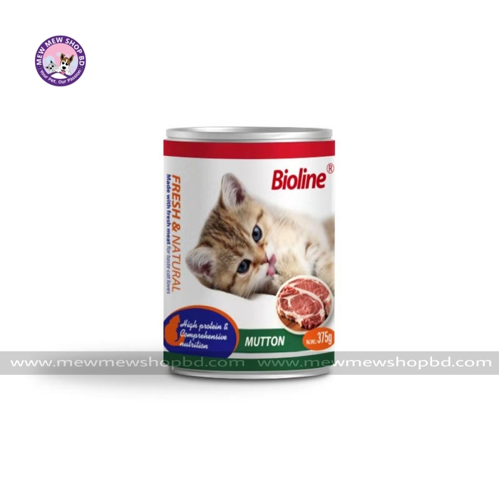 Bioline Canned Cat Food Mutton Flavor 375g