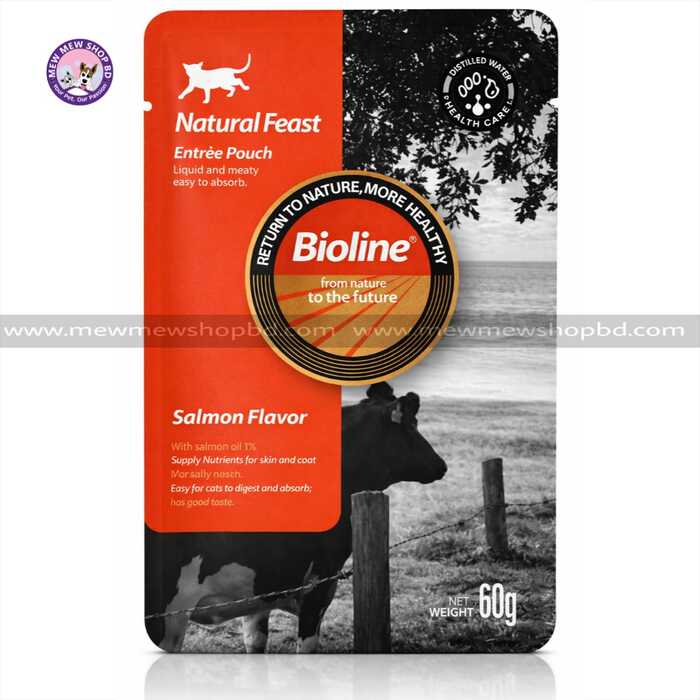 Bioline Natural Feast Salmon Flavor Pouch for Cat 60g