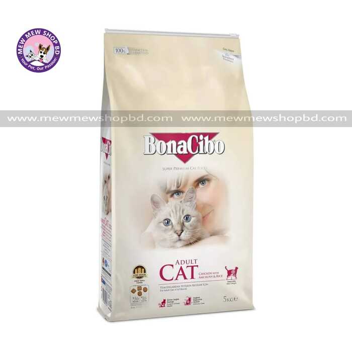 Bonacibo Premium Adult Food Chicken With Anchovy & Rice 5KG