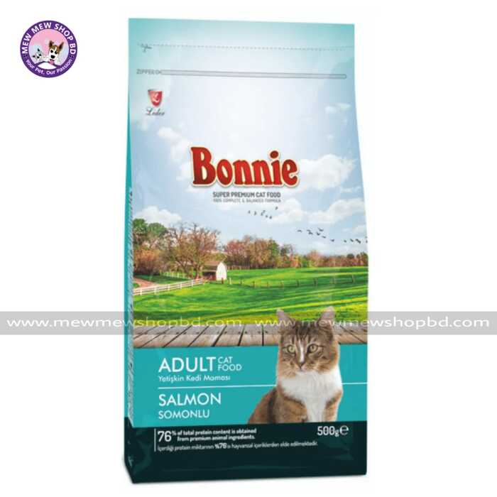 Bonnie Adult Cat Food Salmon 500g
