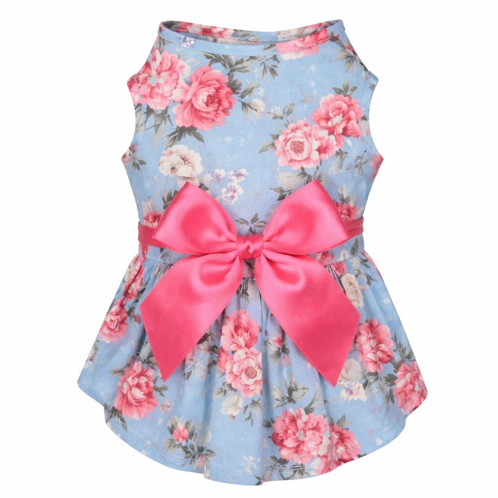 Bow knot Decor Round Neck Summer Dress / Skirt / Frock for Pet Cat ( No Exchange )