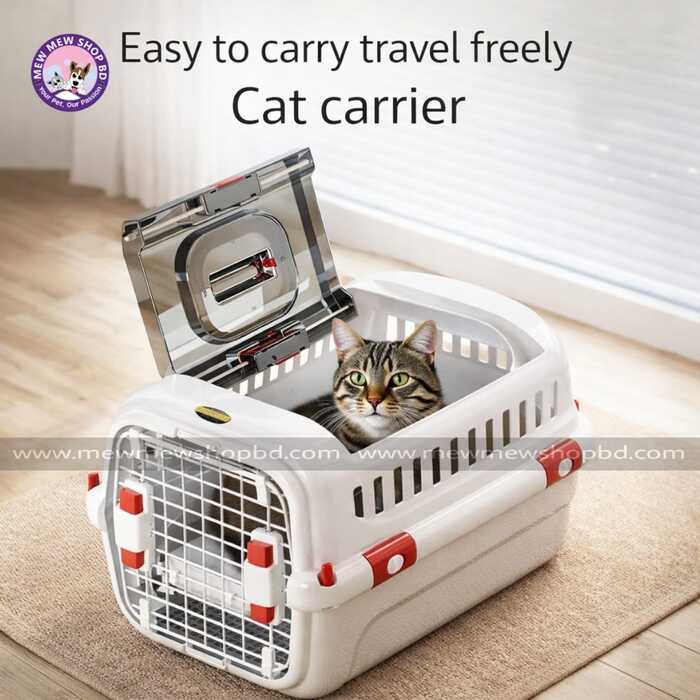 Premium Double Lock Easy to Carry Travel Freely Cat Carrier Box for Pet Cat & Puppy