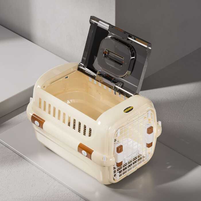 Premium Double Lock Easy to Carry Travel Freely Cat Carrier Box for Pet Cat & Puppy