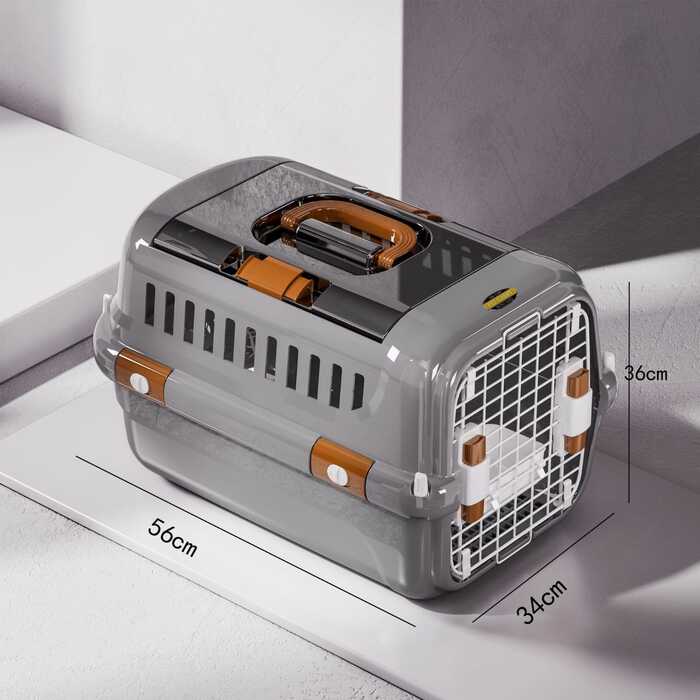 Premium Double Lock Easy to Carry Travel Freely Cat Carrier Box for Pet Cat & Puppy