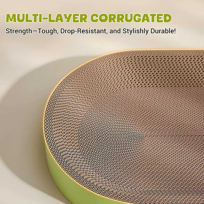 Premium Oval Shape Pet Cat Cardboard Scratcher for Pet Cats & Kittens (Only for Dhaka Metro)
