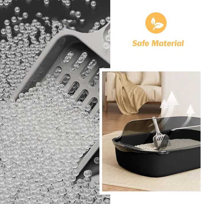 Semi-Enclosed Anti-Splash Thickened Cat Litter Box with Extra Height and Free Litter Scoop