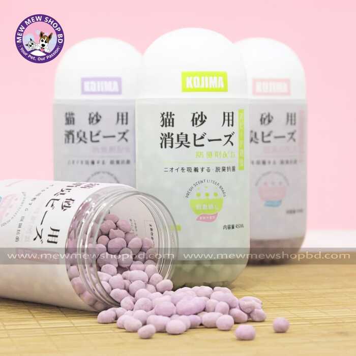 Kojima Super Premium Cat Litter Deodorizer Beads for Litter Box to Control Extra Odor 450ml Bottle