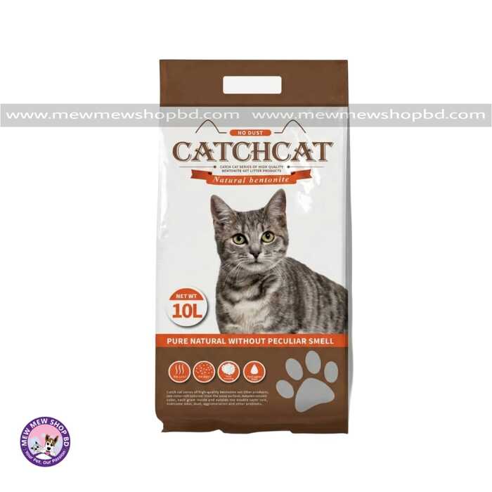 CatchCat Natural Bentonite Cat Litter Coffee 10L