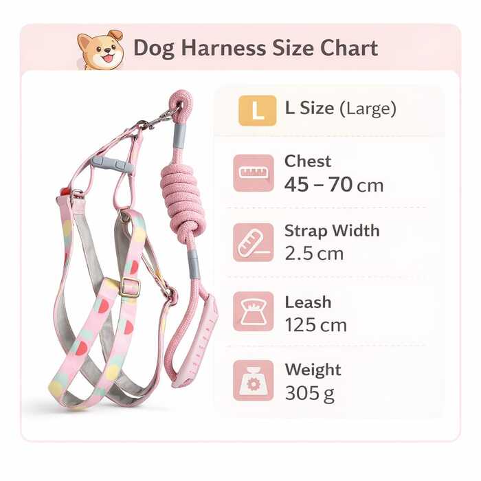 Premium Nylon Super Comfortable Dog Harness with Leash