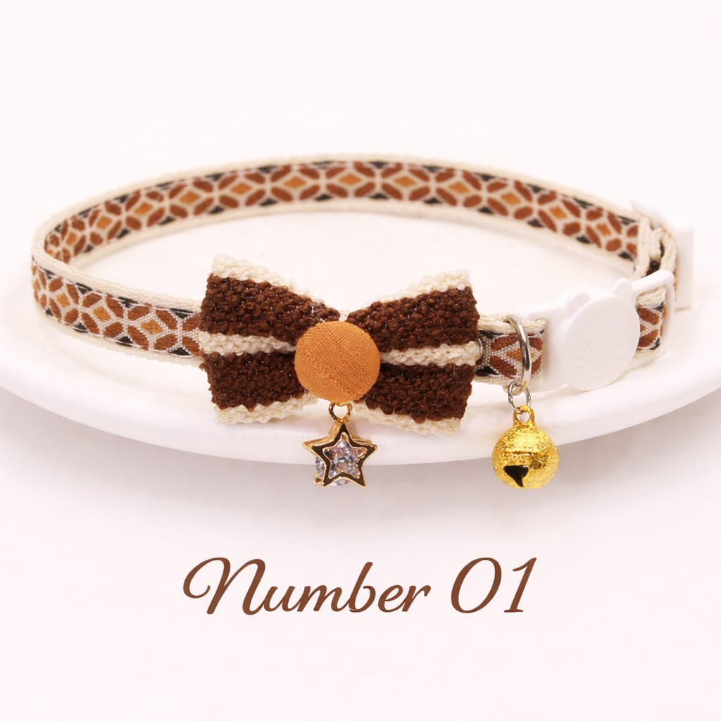 Elegant Lace Bow Pet Collar Adjustable Necklace Style Collar for Cats