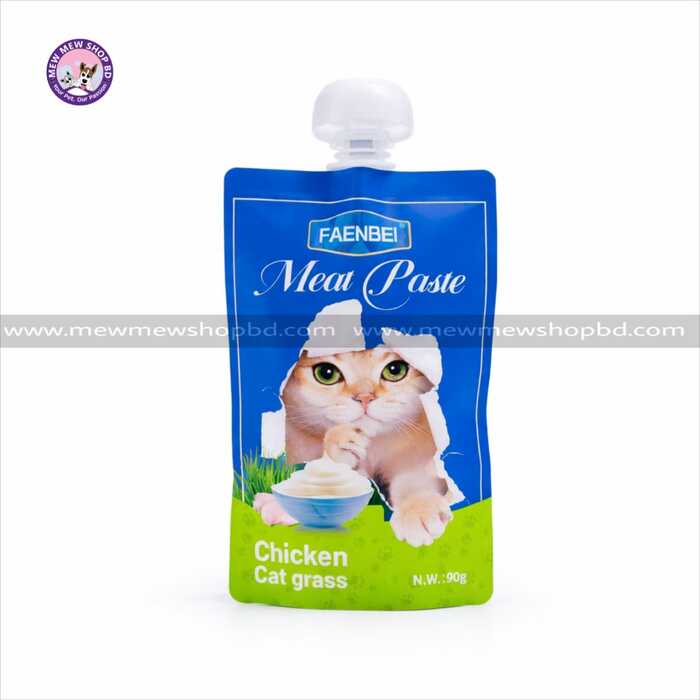 Faenbei Meat Paste Chicken with Cat Grass Cat Pouch 90g