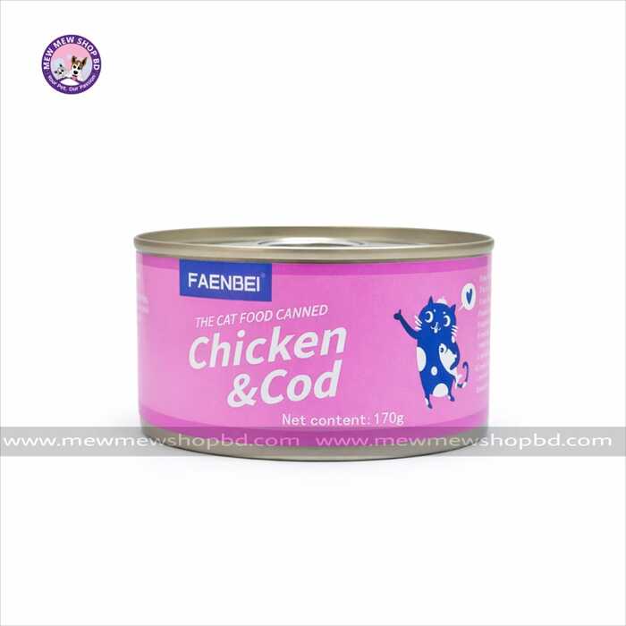 Faenbei Chicken & Cod Canned Cat Food 170g