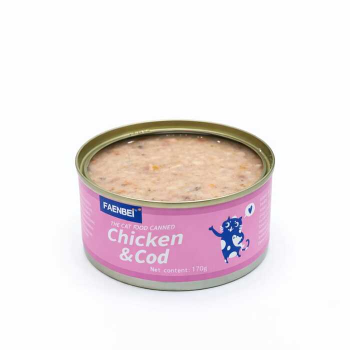 Faenbei Chicken & Cod Canned Cat Food 170g